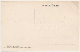 Puj, Pui (Hunyad); utca, Járásbíróság. Ábrahám Ig. kiadása / street, county court