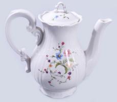 Zsolnay virágmintás kancsó, jelzett, hibátlan, m: 17 cm