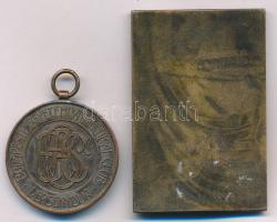 1950. "Hungária Papírgyár Békeverseny 1950. II." bronz, egyoldalas, vert díjplakett "...