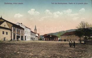 Dobsina main square with the shop of Boldizsár Sárkány