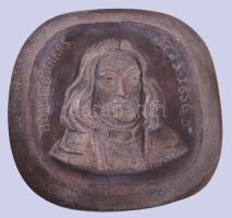 Kolozsvári Puskás Sándor (1928-2020): Bolyai Farkas. Kerámia, jelzett, 20x22 cm