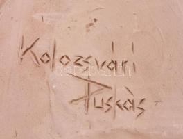 Kolozsvári Puskás Sándor (1928-2020): Bolyai Farkas. Kerámia, jelzett, 20x22 cm