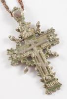 Régi kereszt, 6x4 cm, lánccal