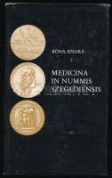 Bóna Endre: Medicina in nummis Szegediensis. Szegedi vonatkozású orvos-gyógyszerész történeti emlékek. A szerző, Dr. Bóna Endre által dedikált példány. Szeged, 1986, Somogyi Könyvtár. Kiadói egészvászon-kötés, kiadói papír védőborítóban. Megjelent 3000 példányban.