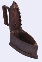 Régi szenes vasaló, 20x21 cm