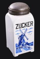 Antik német cukortartó, m: 20 cm