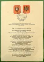 NSZK és Berlin 43 db korai elsőnapi emléklap az 1956-1958 közötti időszakból SAFE levélberakóban