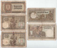 Szerbia 1941-1943. Német megszállás 50D-500D (4xklf) T:VG
Serbia 1941-1943. German occupation 50 Di...