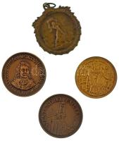 1980. "Az 1705-ös szécsényi országgyűlés emlékére - II. Rákóczi Ferenc / Forgách-kastély - Kubinyi Ferenc Múzeum" kétoldalas, vert, bronz emlékérem (32mm) + DN "Szentendrei Emlék / BÁV" kétoldalas, vert, bronz emlékérem (32mm) + Lőrincz István (1901-1985) 1939. "KER. AK." egyoldalas bronz díjérem, hátoldalon "LUDVIG BP" gyártói jelzéssel (34x35mm) + Bulgária DN "Iván Sándor" 1331-1371 közti grosh érméje alapján készült múzeumi emlékérem T:AU-XF