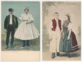2 db RÉGI (1905 előtti) népviselet képeslap Eger környékéről / 2 pre-1905 Hungarian folklore postcards