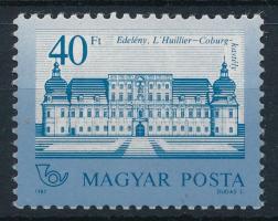 1987 Kastélyok II. 40Ft fényes-fényes papíron, 11 1/2 : 12 1/4 fogazással (ujjlenyomat / fingerprint) (170.000)