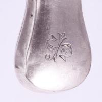 Ezüst (Ag) evőeszköz készlet díszdobozban, jelzett Dianás 6+6 villa, Latzkó mesterjeggyel. Nettó 686...