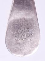 Ezüst (Ag) evőeszköz készlet díszdobozban, jelzett Dianás 6+6 villa, Latzkó mesterjeggyel. Nettó 686...