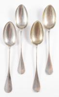 Ezüst (Ag) 4 db kanál, jelzett Dianás, Latzkó mesterjeggyel. Nettó 287 g