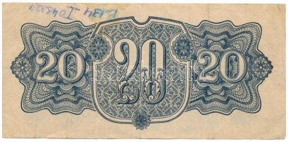 Csehszlovákia 1944. 20K "AE 172152" T:F
Czechoslovakia 1944. 20 Korun "AE 172152&quo...