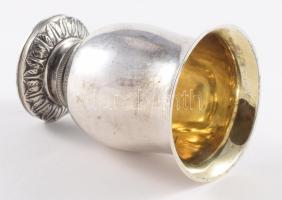 Antik ezüst (Ag) kereszteló pohár, belül aranyozott. 1832 PB jelzéssel, 13 latos finomságjellel, Koc...