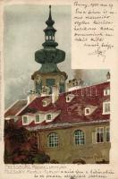 Pozsony Mihály tower litho s: Raoul Frank (EK)