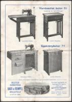 Phoenix Varrógépszalon Modersohn A. Vilmos Bp. VI. Teréz körút képes ismertetője, hajtott, 4p