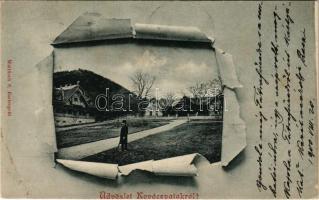 1900 Kovácspatak, Kovacov; Otthon villa, vendéglő, étterem. Wallfisch S. kiadása / villa, restaurant (EK)