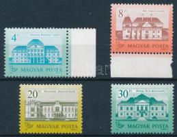 1986 Kastélyok I. 4 klf bélyeg 12 : 11 1/2 fogazással, fél-fényes vonalas papíron (137.000) (ujjlenyomatok / fingerprints)