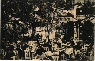 Nagyszeben, Hermannstadt, Sibiu; Erlenpark cukrászda kerthelyisége. Czelnai felvétele / Conditorei / confectionery garden