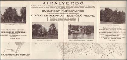 cca 1930 Bp. VIII. Baross utca, Királyerdő erdőparcellák értékesítésének szórólapja, Magyar-Hollandi...