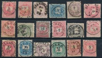 18 db Krajcáros bélyeg szép / olvasható bélyegzésekkel