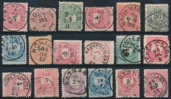 18 db Krajcáros bélyeg szép / olvasható bélyegzésekkel