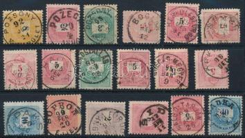 18 db Krajcáros bélyeg szép / olvasható bélyegzésekkel