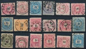 18 db Krajcáros bélyeg szép / olvasható bélyegzésekkel