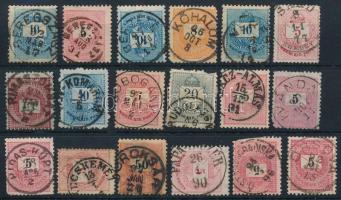 18 db Krajcáros bélyeg szép / olvasható bélyegzésekkel