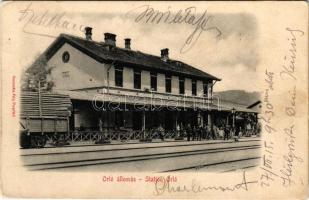 1915 Orló, Orlov; vasútállomás. Geruska Pál kiadása, Kassa-Oderbergi Vasút (KsOD, KOV) / railway station, Kosice-Bohumín Railway line (EK)