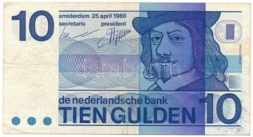 Hollandia 1968. 10G T:F,VG nyomdai festékfolttal Netherlands 1968. 10 Gulden C:F,VG with printig ink spot