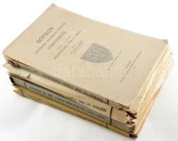 Házi Jenő: Sopron szabad királyi város története. I. rész. 1., 2., 6., 7. kötetek. (4 db). Sopron, 1921-1929, Székely és Társa-ny. Kiadói papírkötés, változó, részben sérült, széteső állapotban.