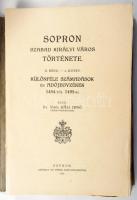 Házi Jenő: Sopron szabad királyi város története. II. rész. 1-6. kötetek. Sopron, 1930-1943, Székely...