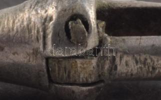 Ezüst (ag) mandzsetta pár, jelzett, zománcozott, bruttó 4,2g