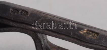 Ezüst (ag) mandzsetta pár, jelzett, nettó 10g