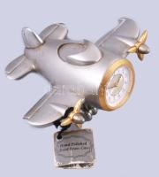 Malév repülő alakú kis óra, 6x7,5 cm