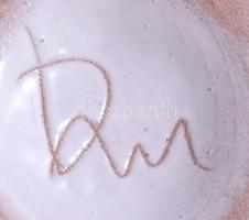 Jelzett iparművész váza, mázkopással, m: 15,5 cm