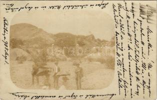 1905 Felsőbánya, Baia Sprie; kiránduló társaság / hikers. photo (EB)