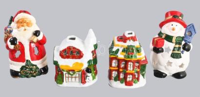 4 darab karácsonyi mécsestartó, m: 12 cm alatt