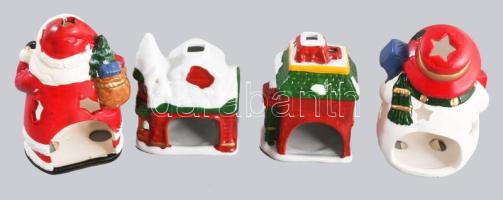 4 darab karácsonyi mécsestartó, m: 12 cm alatt