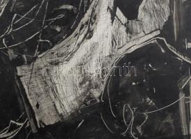 Feledy Gyula (1928-2010): Napraforgós lány. Olaj, tus, karton. Jelzett hátul 50x36 cm