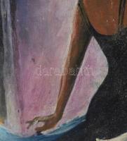 Horváth Zoltán(1945-) Balerina. Olaj, farost. 42x28 cm Keretben