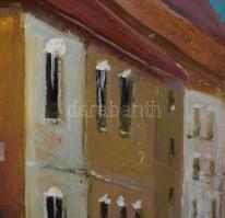 Horváth Zoltán(1945-) Velencei látkép. Olaj, farost. 29x20 cm Keretben