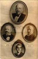 Spelter Henrik I-IV., híres magyar cukrász dinasztia tagjai, Spelter Henrik III. Magyarország első aranykoszorús cukrászmestere volt, az Erzsébet körút 42. szám alatt üzemeltetett cukrászdájában / famous Hungarian confectioner family. photo (EK)