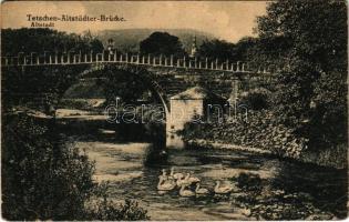 Decín, Tetschen, Tetschen-Bodenbach, Decín-Podmokly; Altstädter Brücke. J. Kallasch / bridge (EB)