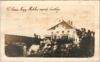 Csopak, Dr. Csécsi Nagy Miklós református lelkész kastélya, hátoldalon elszámolás. photo (fl)