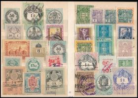 1868-1943 61 db régi okmánybélyeg berakólapon