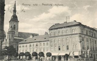 Pozsony Fish square with synagogue